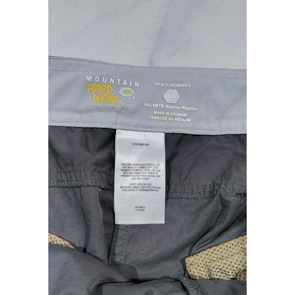 Mountain Hardwear Pants Convertible Mens Large Belted Hiking Zip Off Cargo - Picture 5 of 11